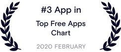 Number 3 app in top free apps chart 2020 February
